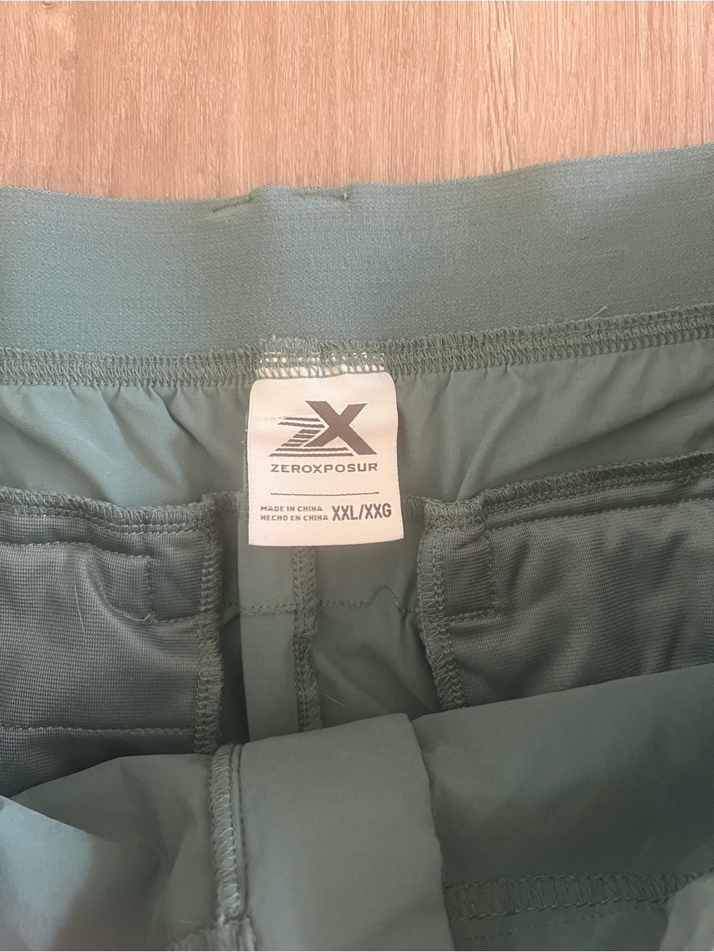 ZeroXposur Men's Green Solid Flat Front Casual Pants 40W XXL Nylon/Spandex - Picture 5 of 5